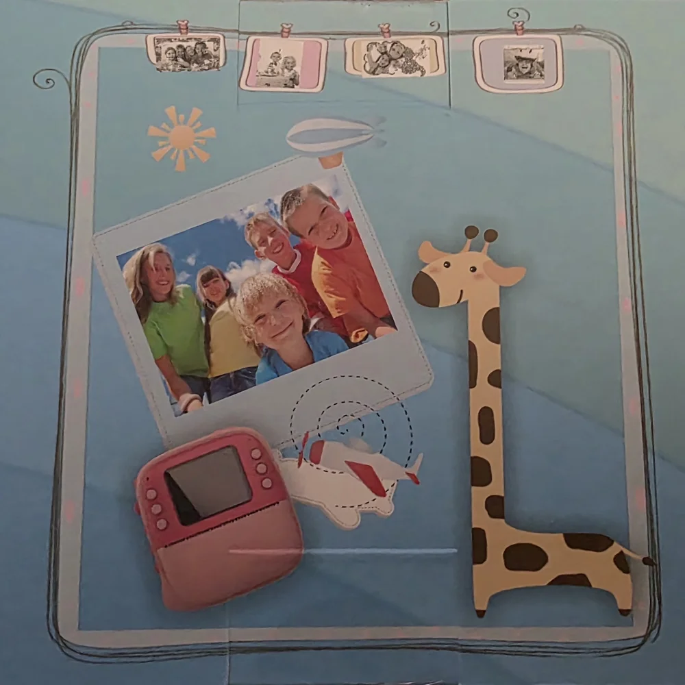 Kids Instant Print Camera - Pink Cute Dinosaur Design